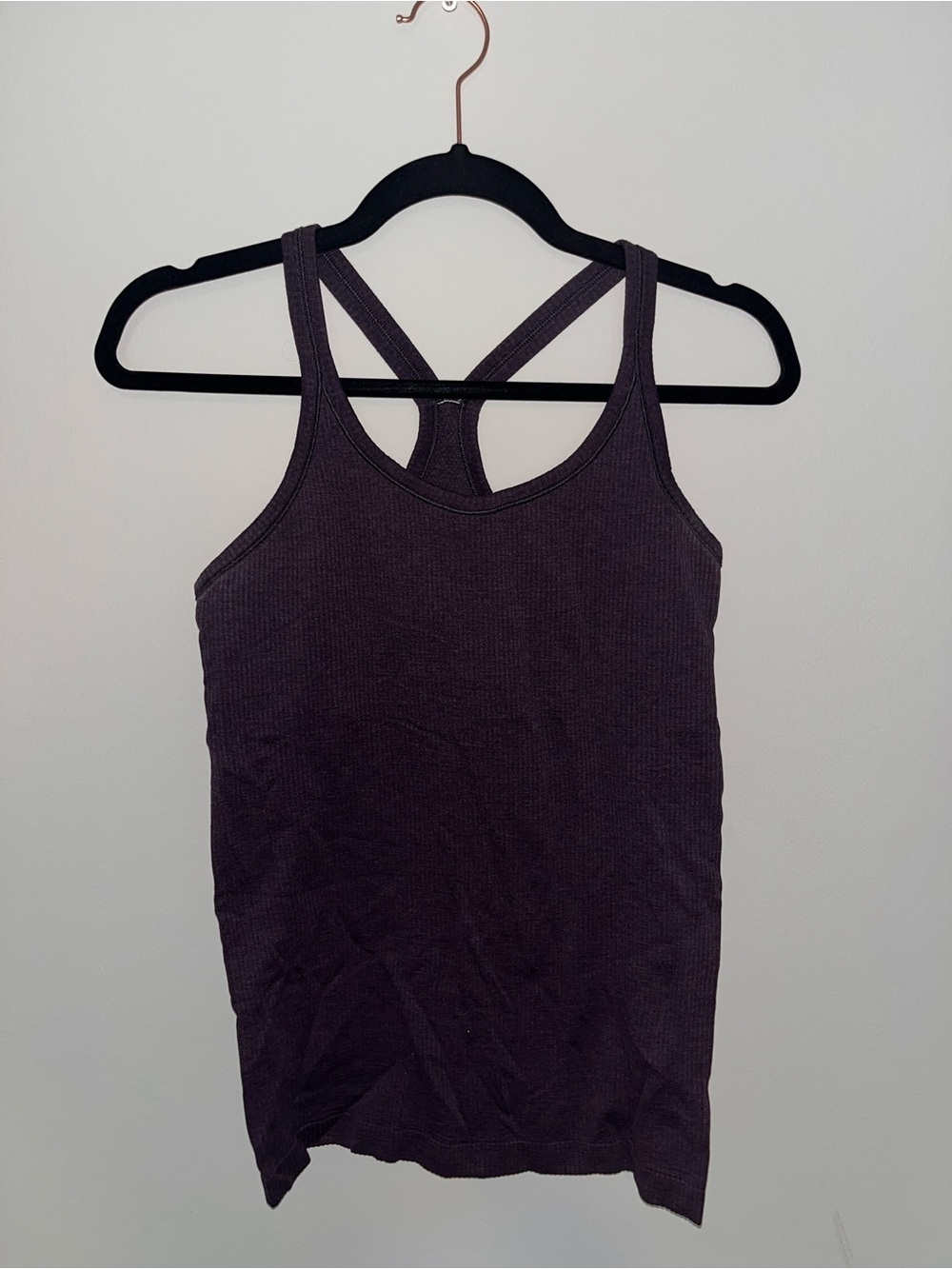 Lululemon Women's Ribbed Crossback Tank Top - Dark Plum